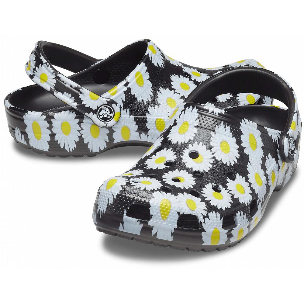Crocs Classic Vacay Vibes Men Clogs Black / White | CDYBOS875