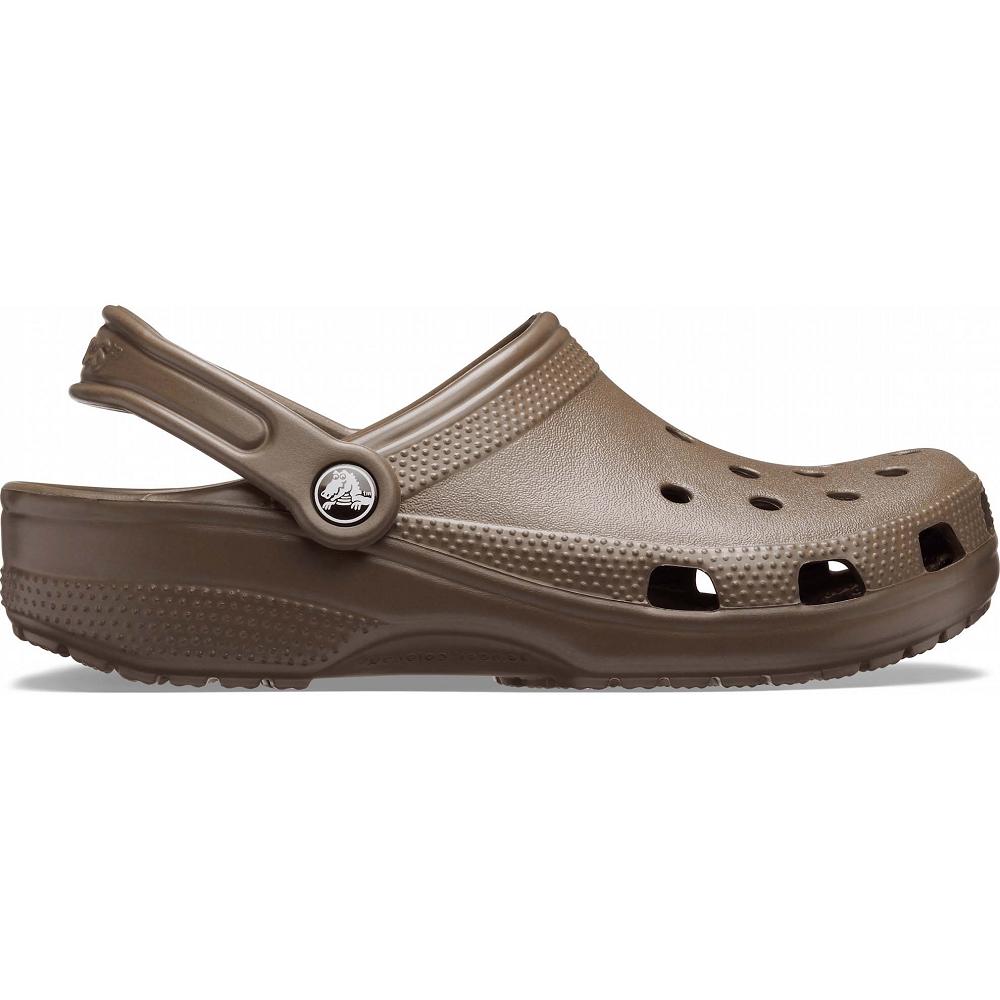 Crocs Classic Women Clogs Grey Brown | QSJYOI016