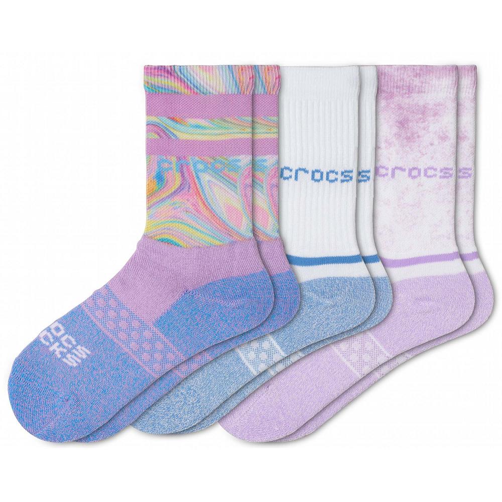 Crocs Crew Seasonal 3New Zealand -Pack Kids\' Socks Pink / Multicolor | NLXBYS358