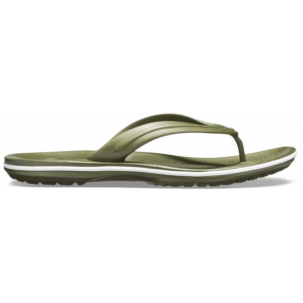 Crocs Crocband™ Men Flip Flops Olive | TRYHFD374