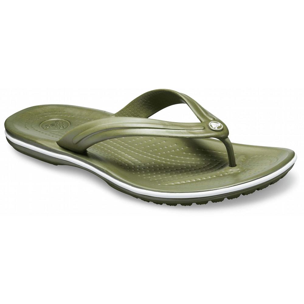 Crocs Crocband™ Men Flip Flops Olive | TRYHFD374