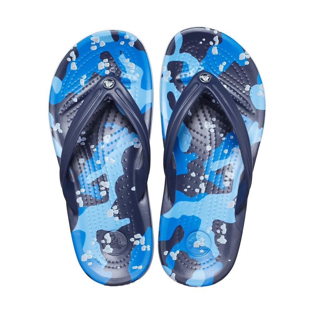 Crocs Crocband™ Printed Women Flip Flops Blue | XCVBNZ417