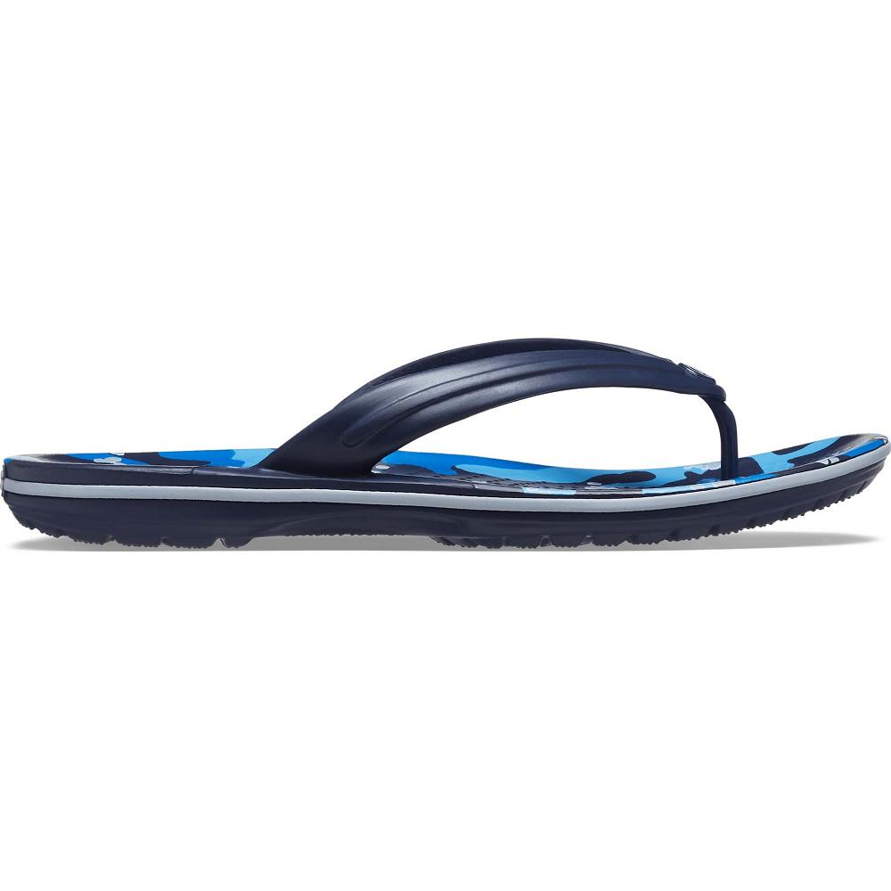 Crocs Crocband™ Printed Women Flip Flops Blue | XCVBNZ417