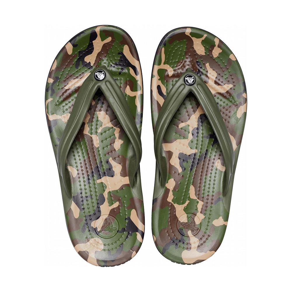Crocs Crocband™ Printed Women Flip Flops Green | KFUQED256