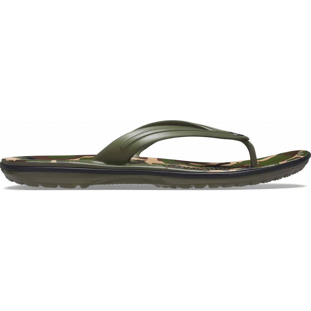 Crocs Crocband™ Printed Women Flip Flops Green | KFUQED256