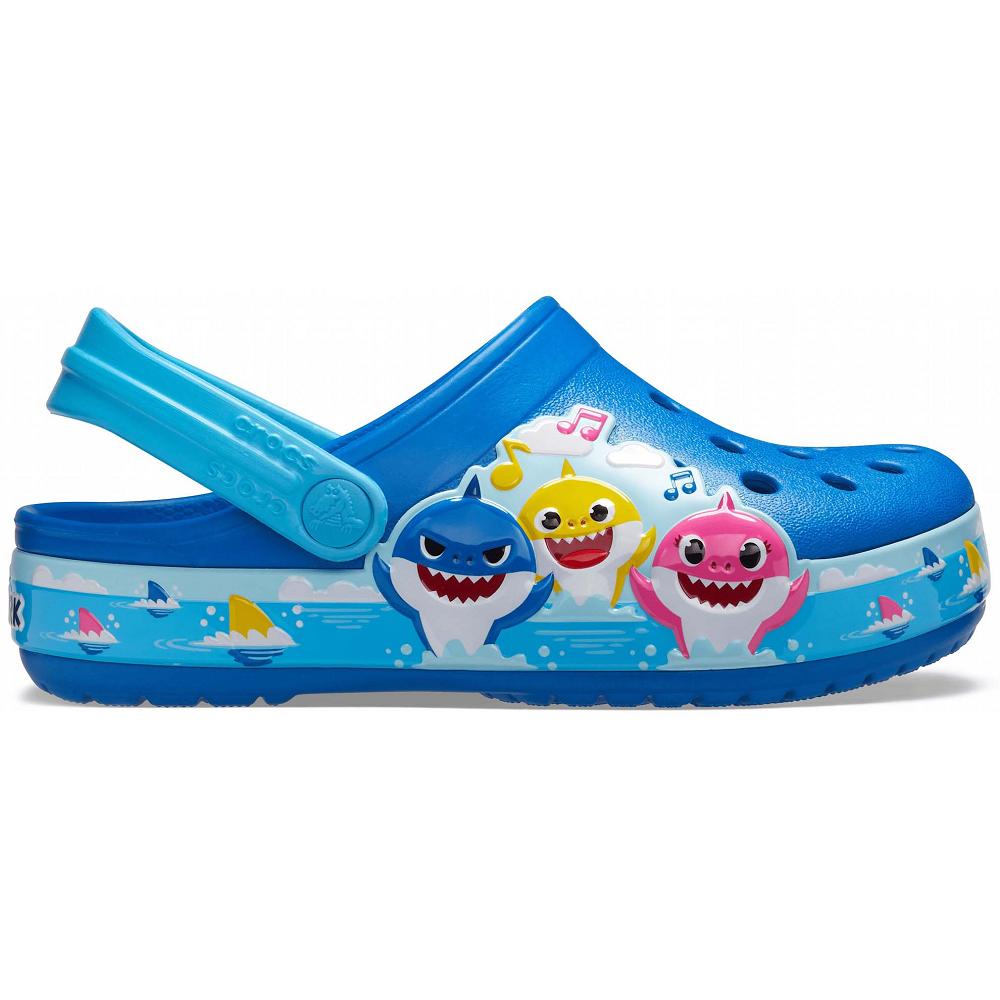 Crocs Fun Lab Baby Shark Band Kids\' Clogs Blue | MXGTVY639
