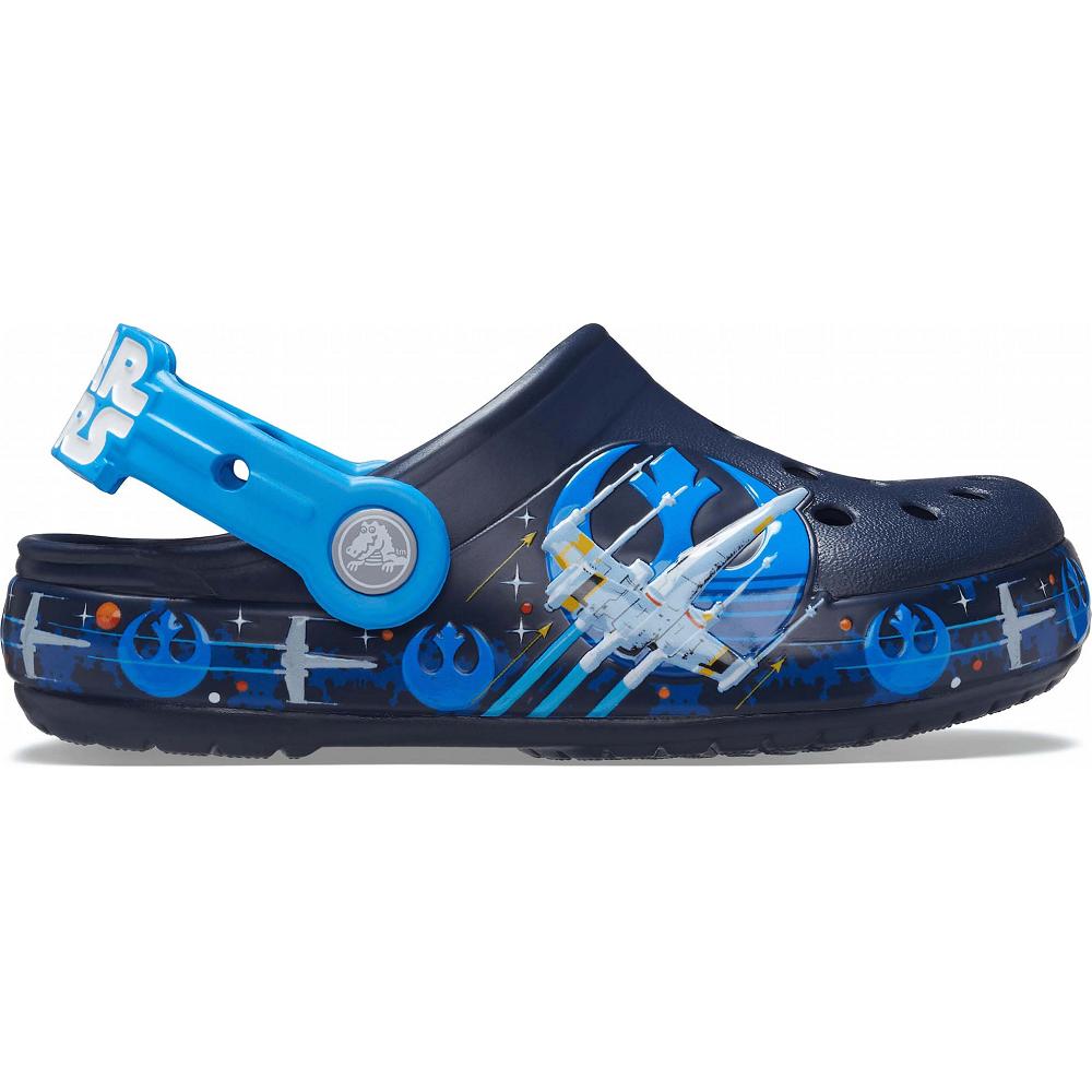 Crocs Fun Lab Lights Luke Skywalker Kids' Clogs Navy | SKAPQC169