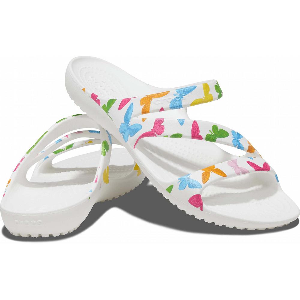 Crocs Kadee II Graphic Women Slides White / Multicolor | RPBMCS603