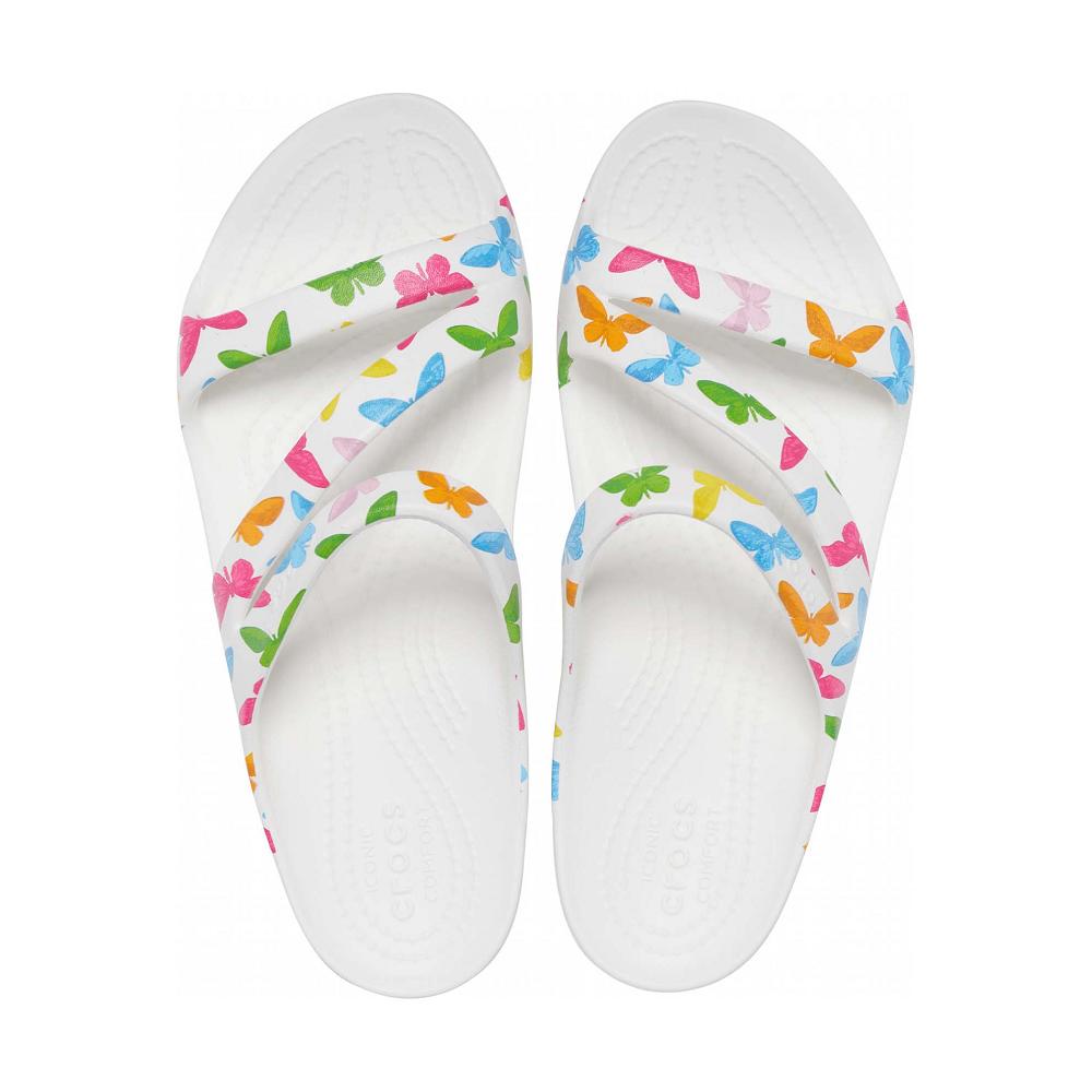 Crocs Kadee II Graphic Women Slides White / Multicolor | RPBMCS603
