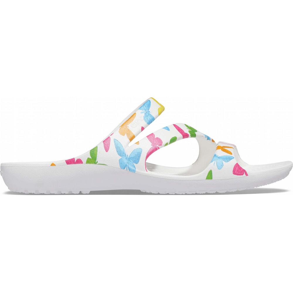 Crocs Kadee II Graphic Women Slides White / Multicolor | RPBMCS603