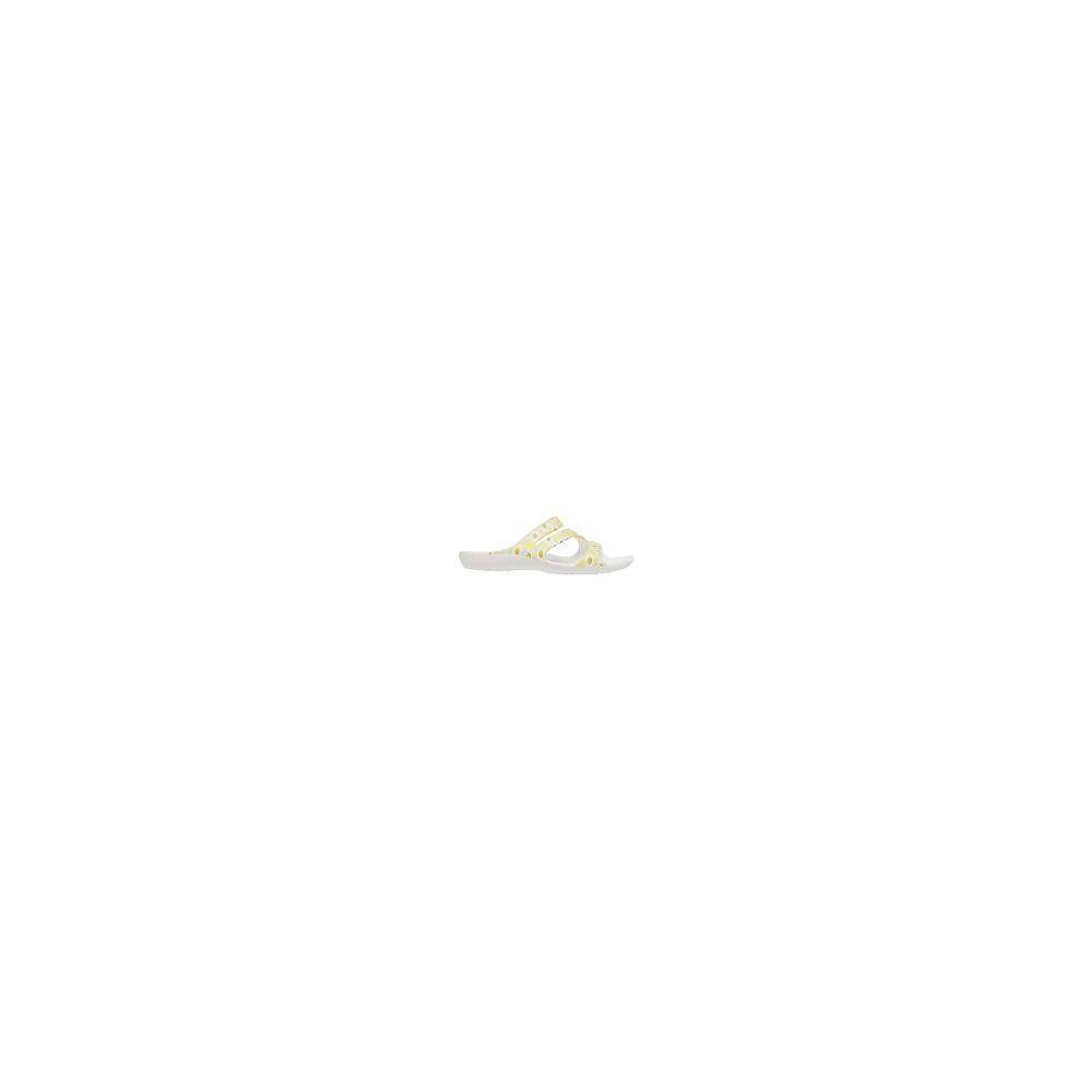 Crocs Kadee II Graphic Women Slides Yellow / White | AMTQZY721