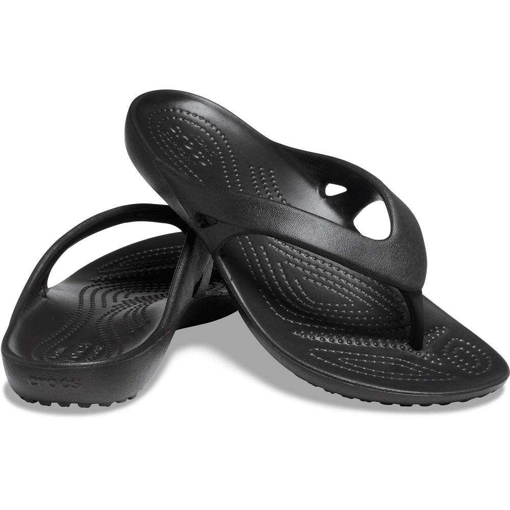 Crocs Kadee II Women Flip Flops Black | FQPRKB714