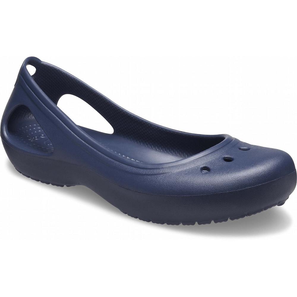 Crocs Kadee Women Flat Shoes Navy | UANLHF589