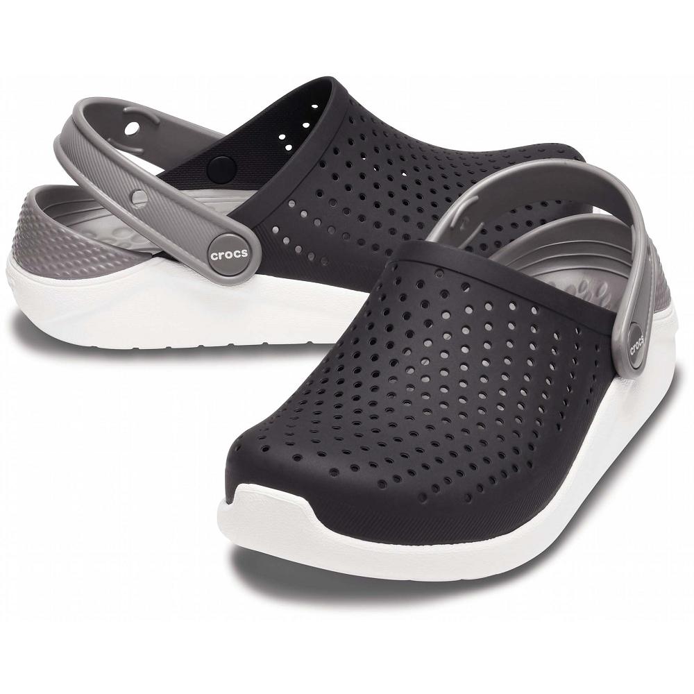Crocs LiteRide™ Kids' Clogs Grey Brown / White | LYTNRE970