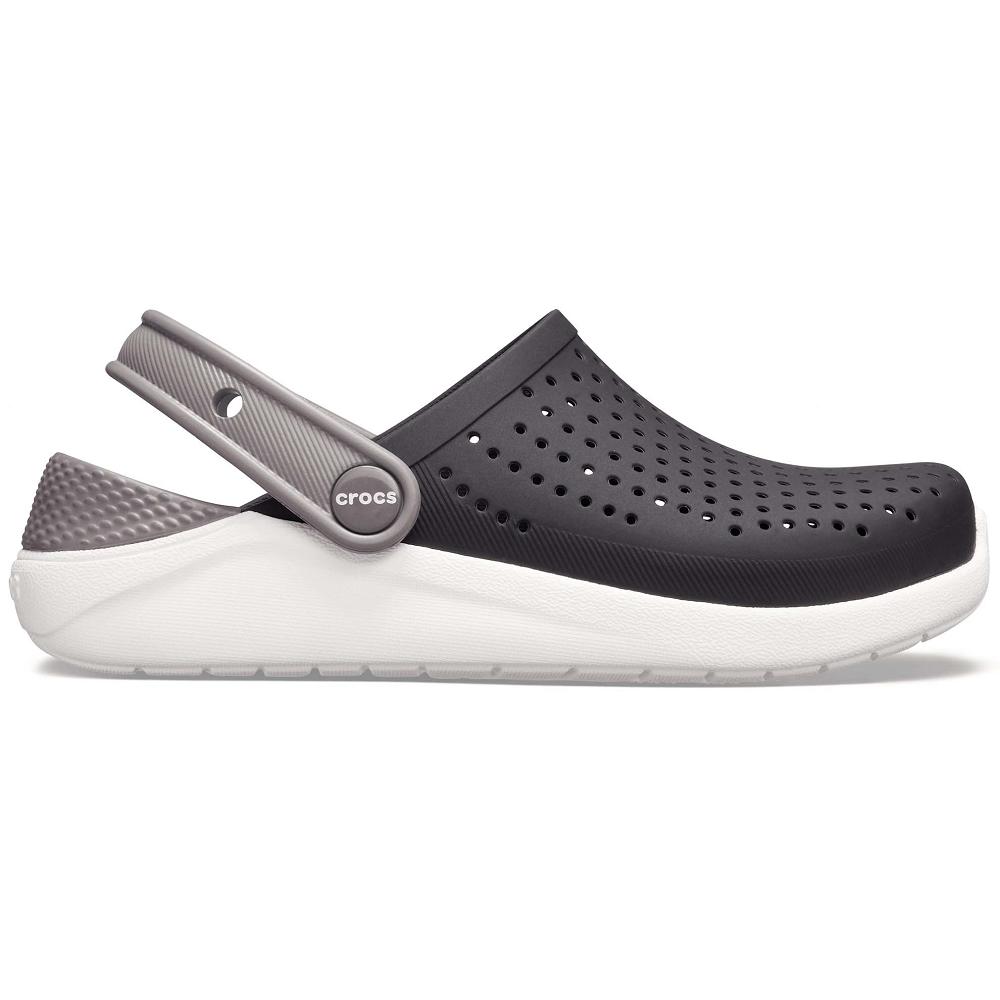 Crocs LiteRide™ Kids' Clogs Grey Brown / White | LYTNRE970