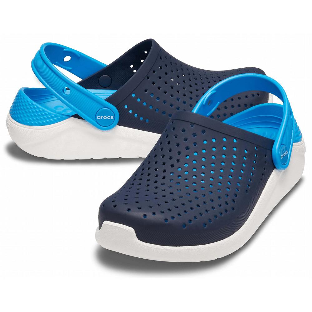 Crocs LiteRide™ Kids' Clogs Navy / White | SCMBEZ257
