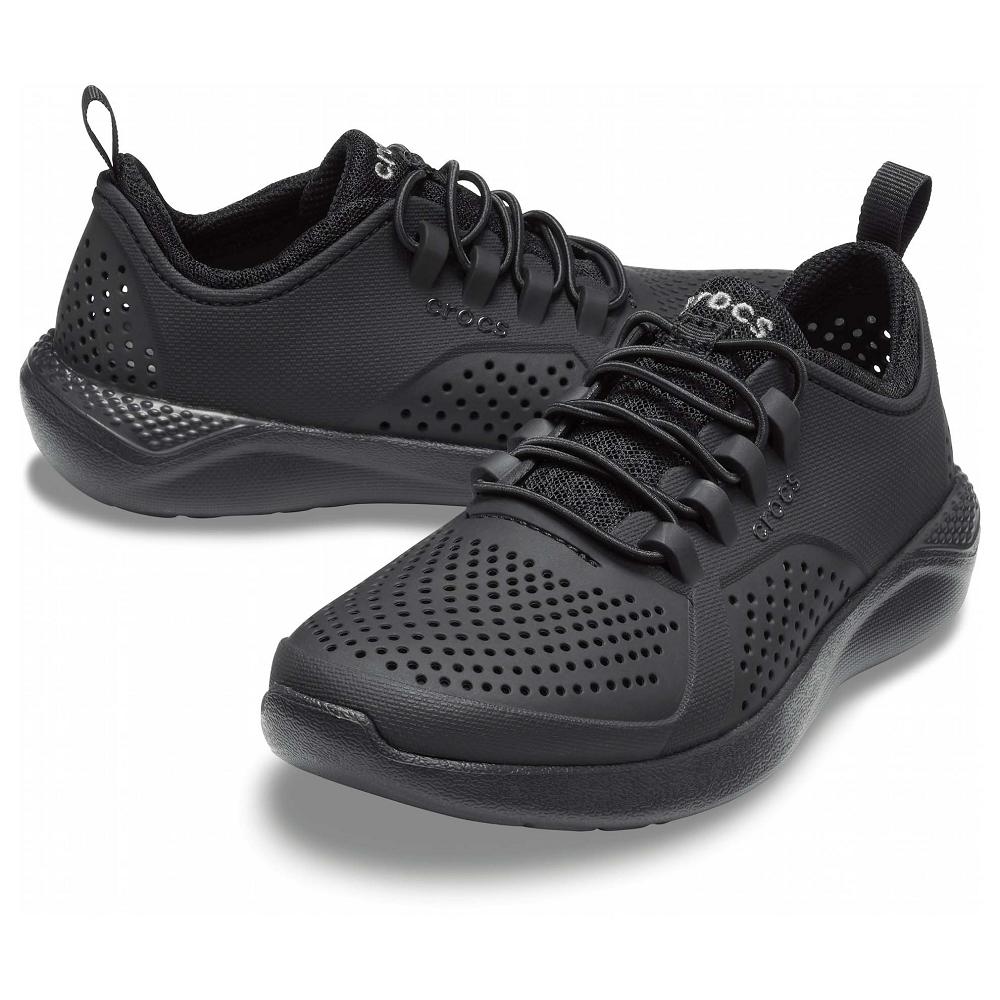 Crocs LiteRide™ Pacer Kids' Sneakers Black | BKEZJR140