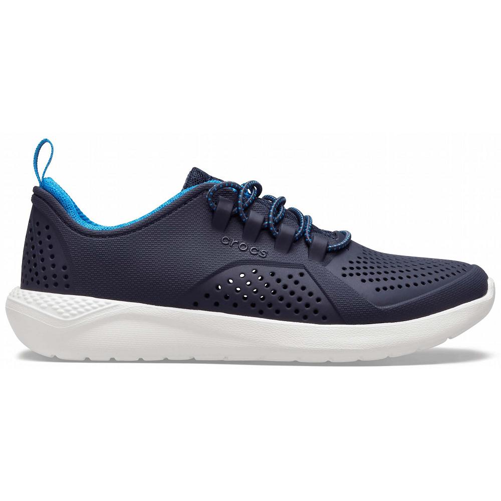 Crocs LiteRide™ Pacer Kids' Sneakers Navy / White | DESHYV274