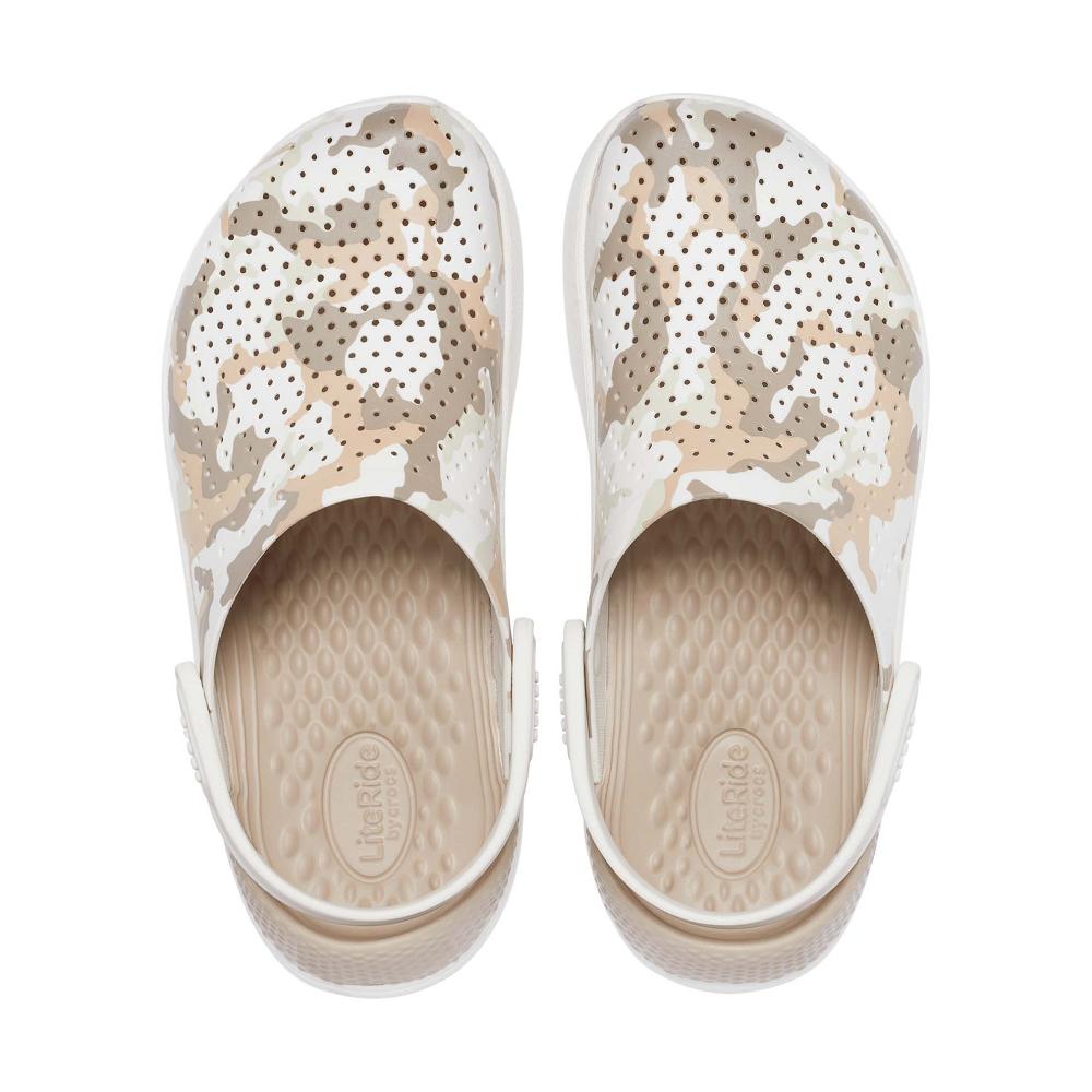 Crocs LiteRide™ Printed Men Clogs White | DLBSAW243