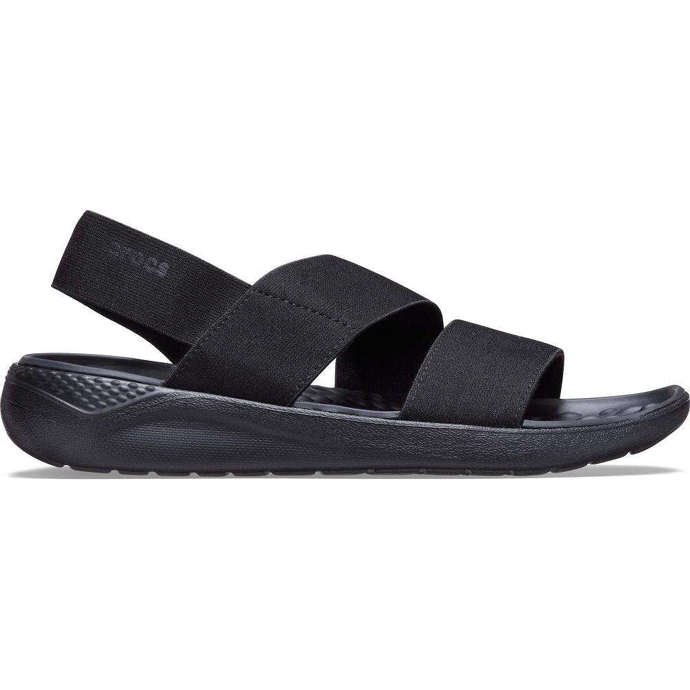 Crocs LiteRide™ Stretch Women Sandals Black | FPBWJY285