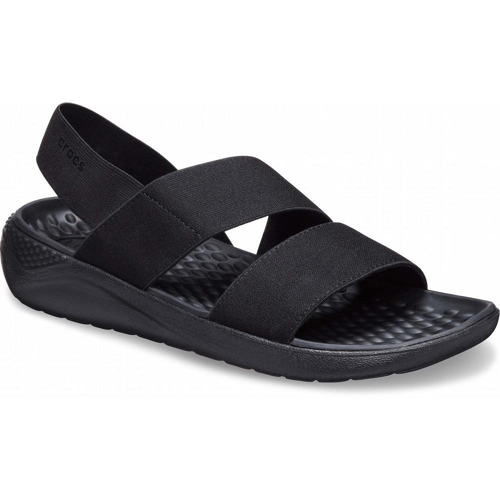 Crocs LiteRide™ Stretch Women Sandals Black | FPBWJY285