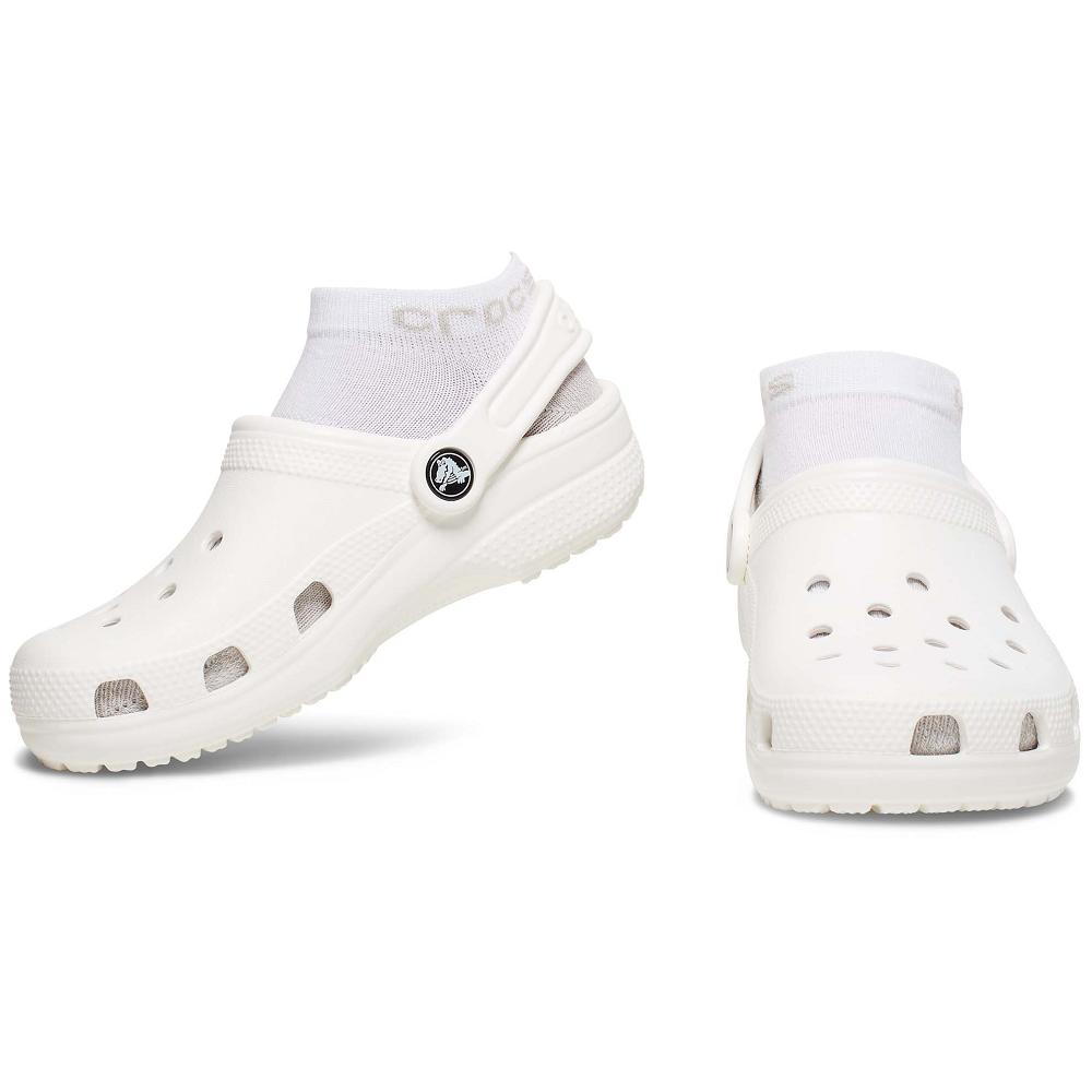 Crocs Low Evergreen 3New Zealand -Packs Kids' Socks White | FQSKTI758