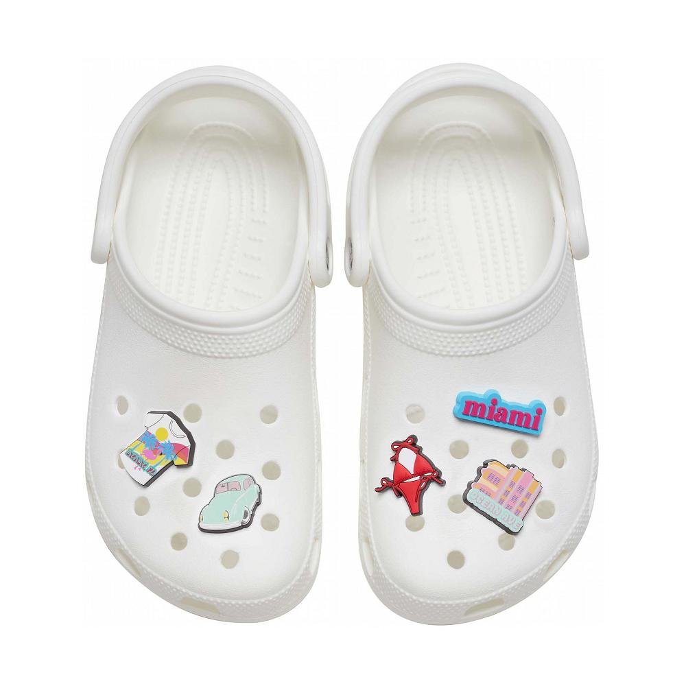 Crocs Miami Wanderlust Collection 5 Pack Men Jibbitz Charms | PWONQV471