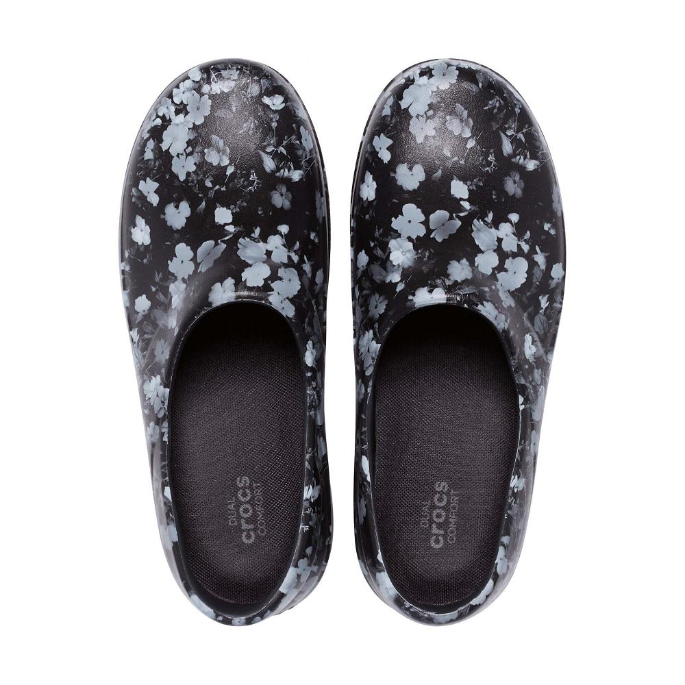 Crocs Neria Pro II Graphic Women Clogs Black / White | XIYEGA472
