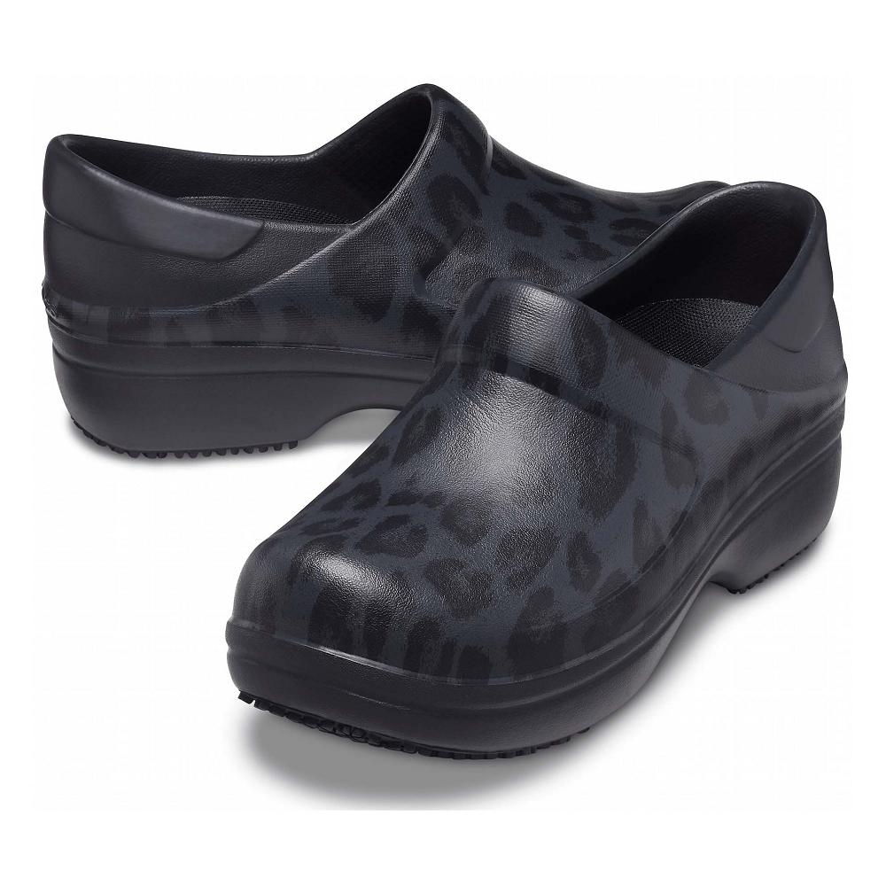 Crocs Neria Pro II Graphic Women Clogs Black | KQTAWJ124