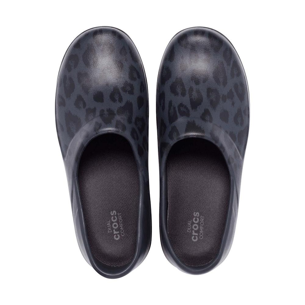 Crocs Neria Pro II Graphic Women Clogs Black | KQTAWJ124
