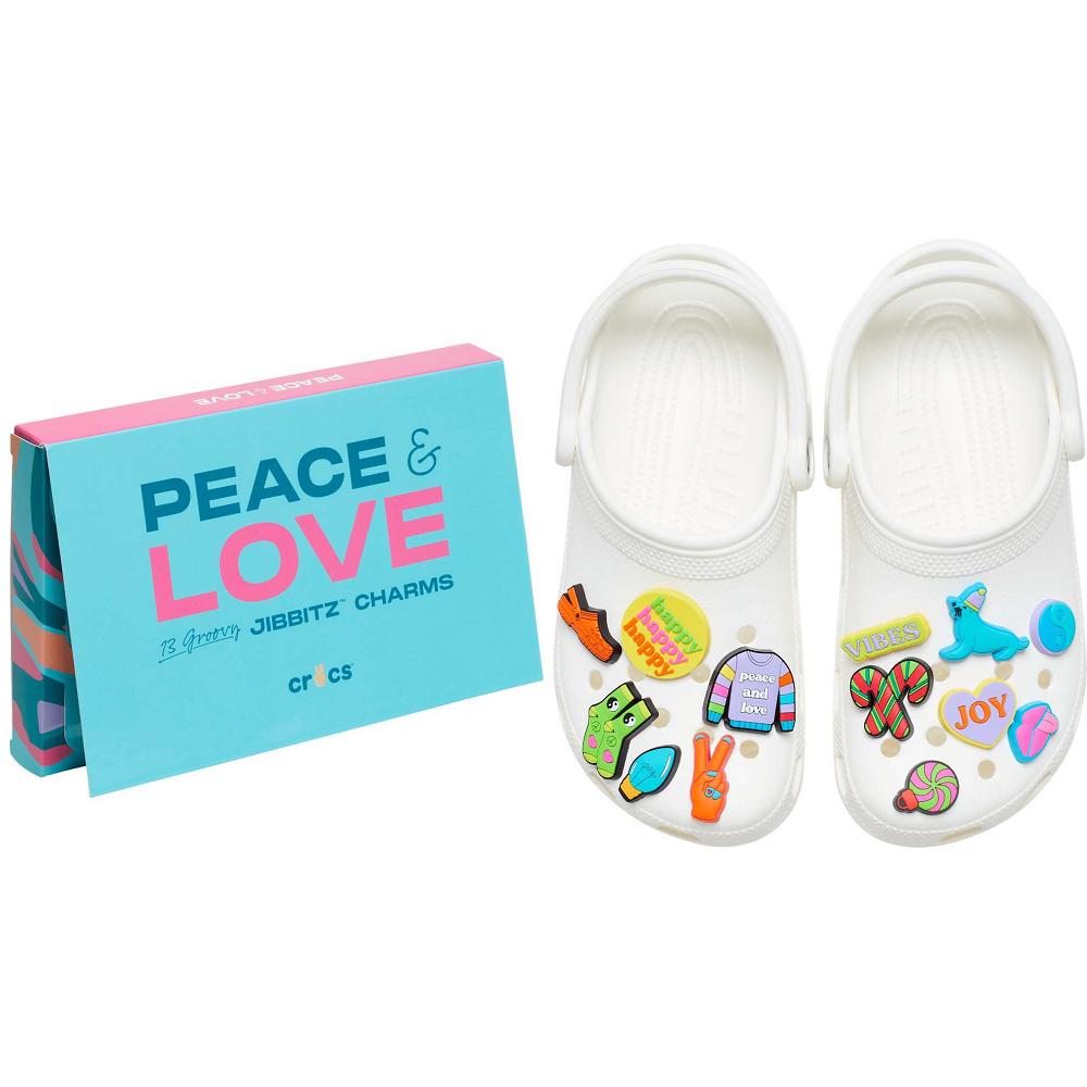 Crocs Peace and Love 13 Calendar Men Jibbitz Charms | UNMRIK274