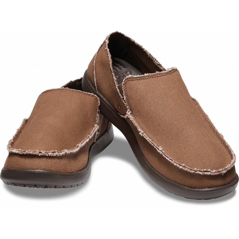 Crocs Santa Cruz SlipNew Zealand -On Men Loafers Coffee | KSXRUI630