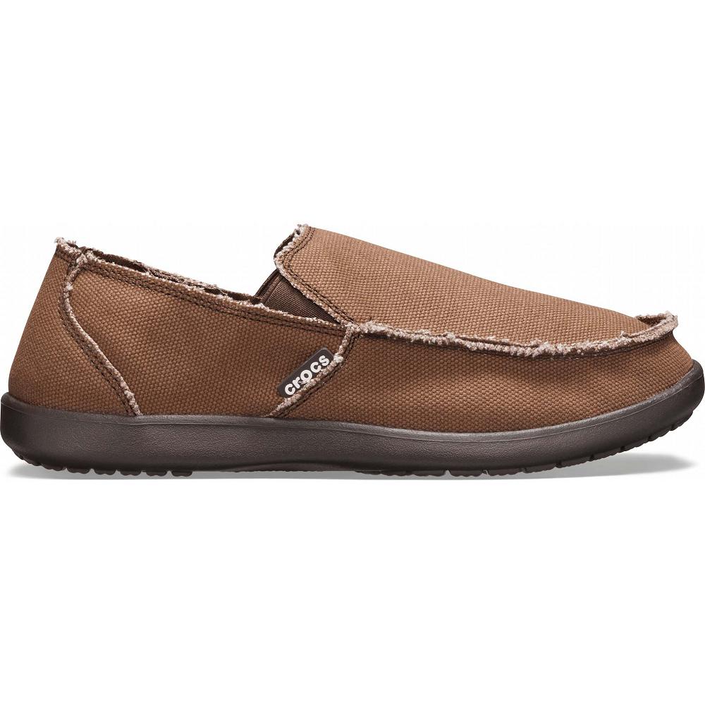 Crocs Santa Cruz SlipNew Zealand -On Men Loafers Coffee | KSXRUI630