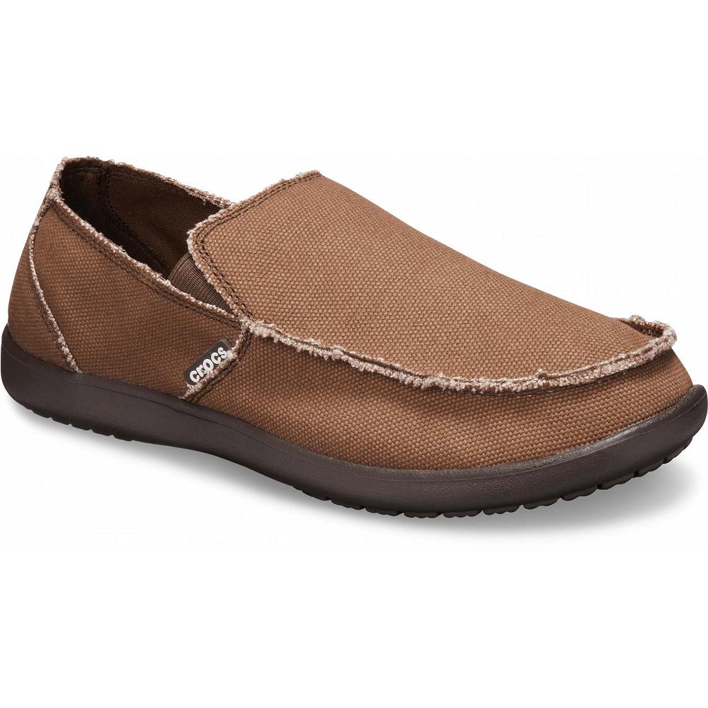 Crocs Santa Cruz SlipNew Zealand -On Men Loafers Coffee | KSXRUI630