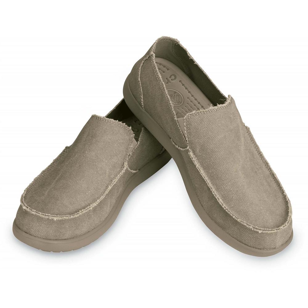 Crocs Santa Cruz SlipNew Zealand -On Men Loafers Grey Brown | PEBROW412
