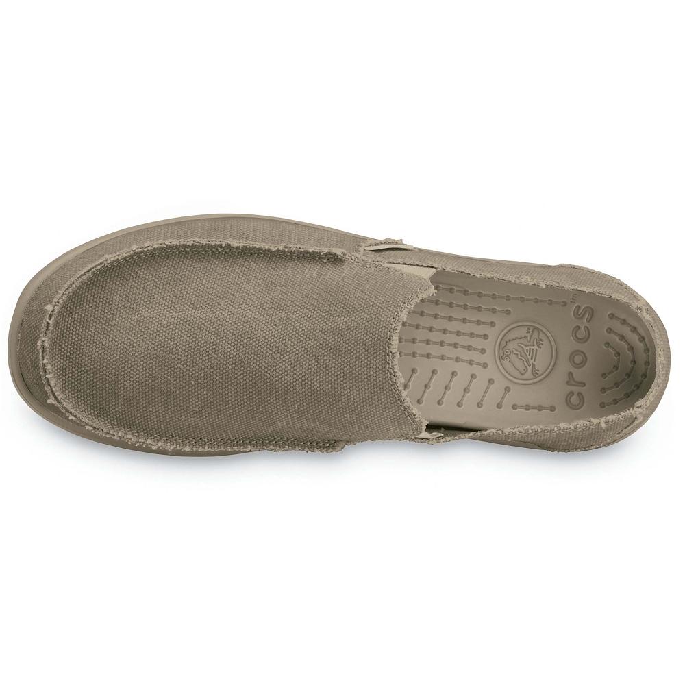Crocs Santa Cruz SlipNew Zealand -On Men Loafers Grey Brown | PEBROW412