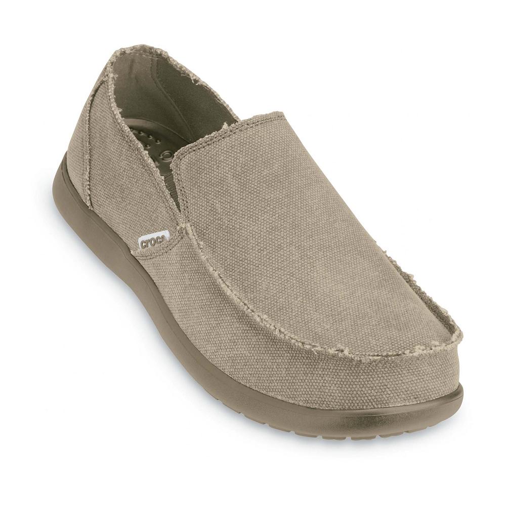 Crocs Santa Cruz SlipNew Zealand -On Men Loafers Grey Brown | PEBROW412