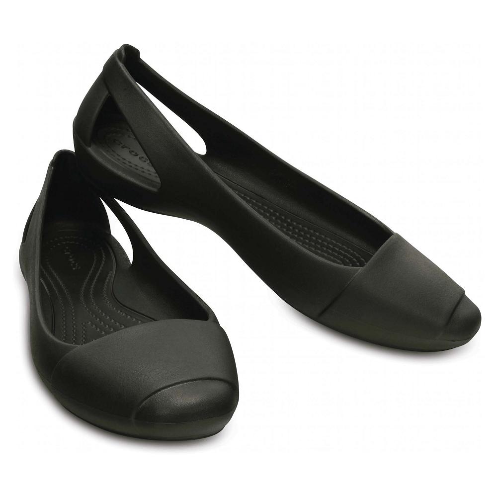 Crocs Sienna Women Flat Shoes Black | LRNFBI490