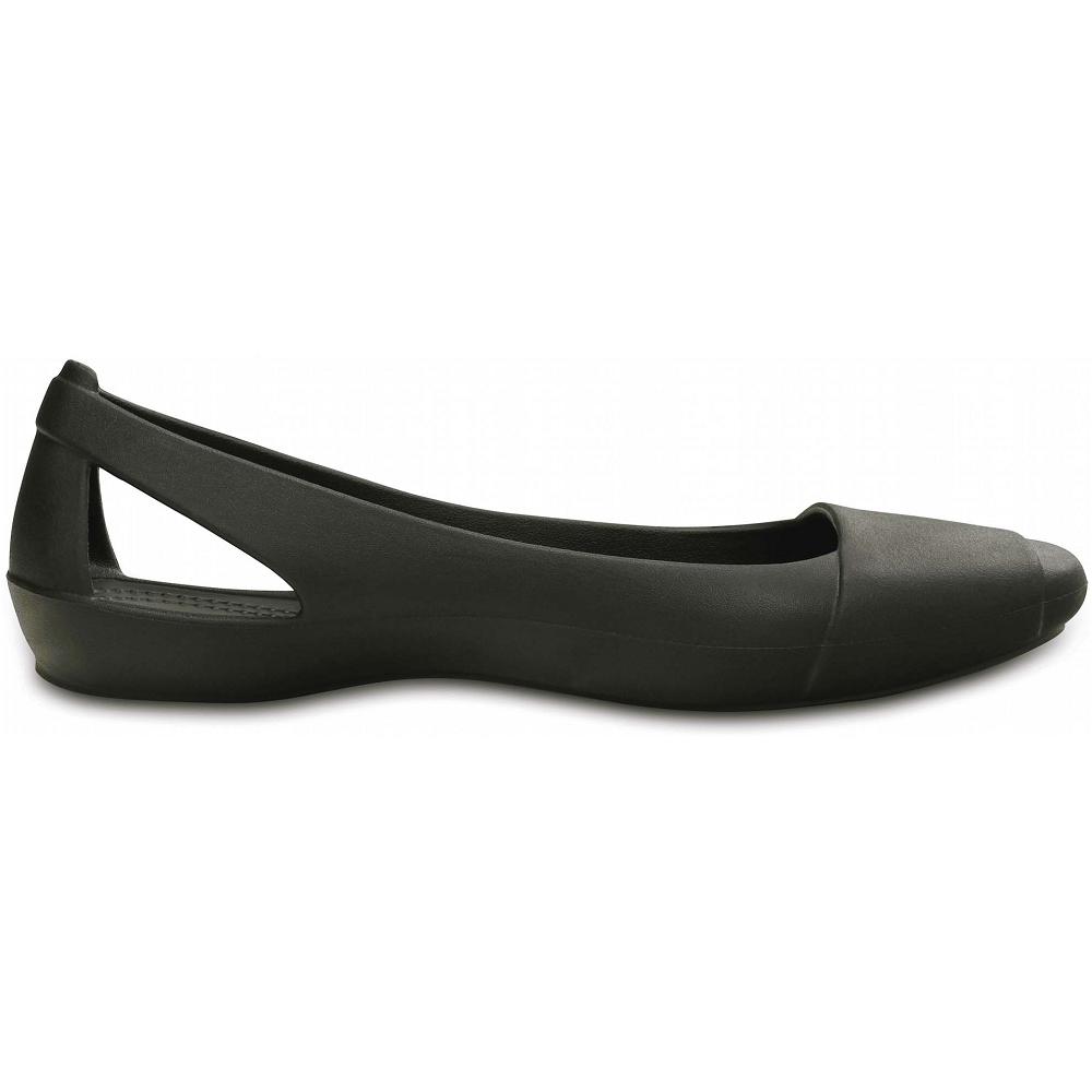 Crocs Sienna Women Flat Shoes Black | LRNFBI490