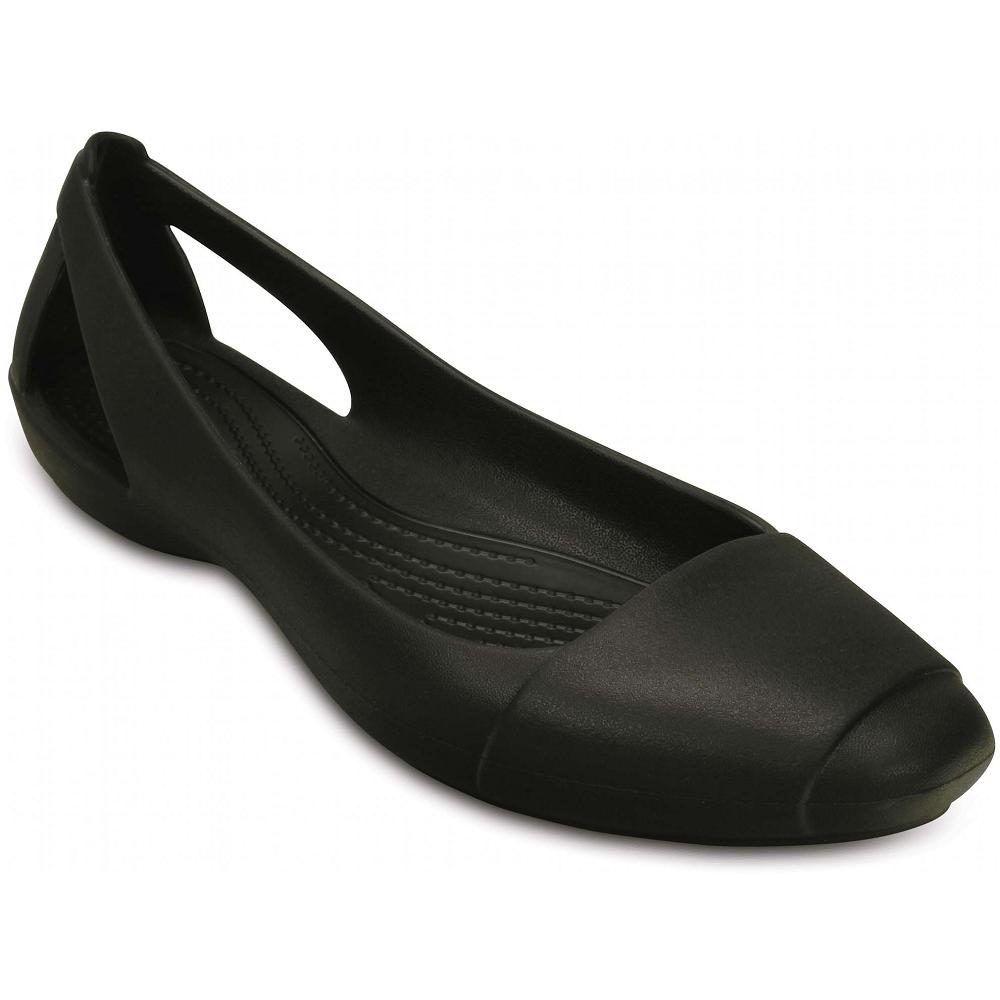 Crocs Sienna Women Flat Shoes Black | LRNFBI490