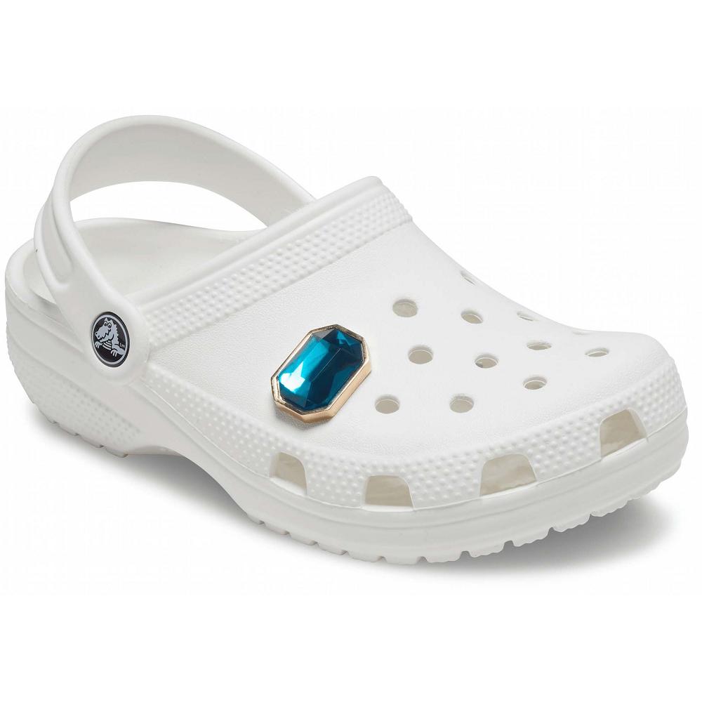 Crocs Sparkly Aquamarine Men Jibbitz Charms | RNULYH143