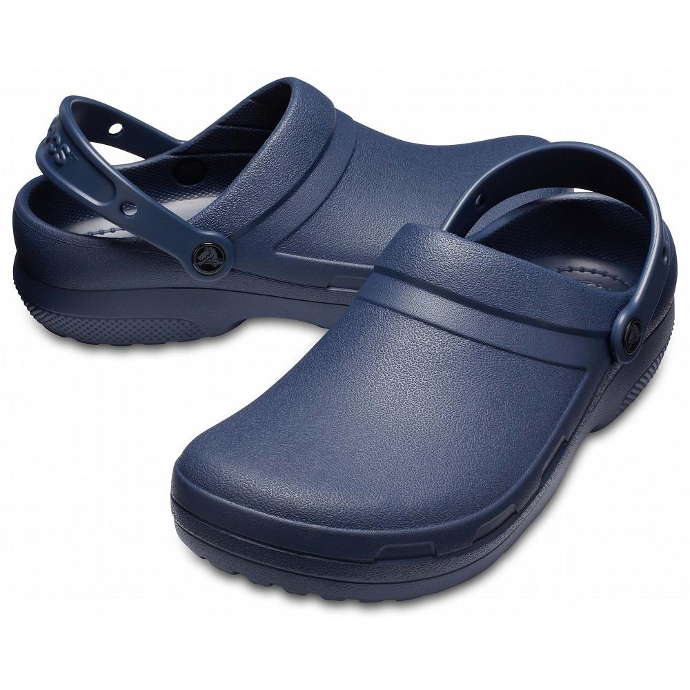 Crocs Specialist II Men Clogs Navy | JUOMPV751
