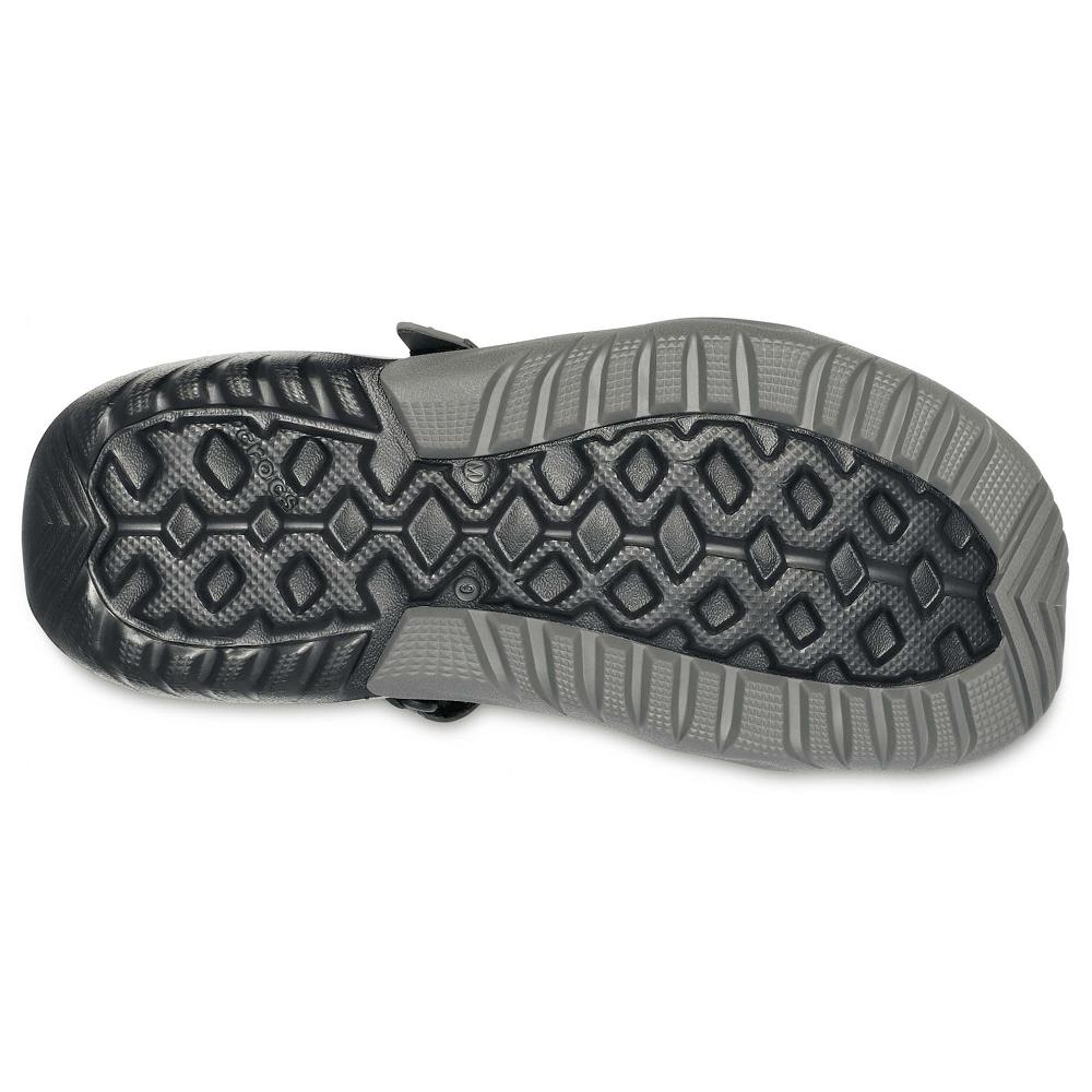 Crocs Swiftwater™ Mesh Deck Men Sandals Black | NERHLZ394