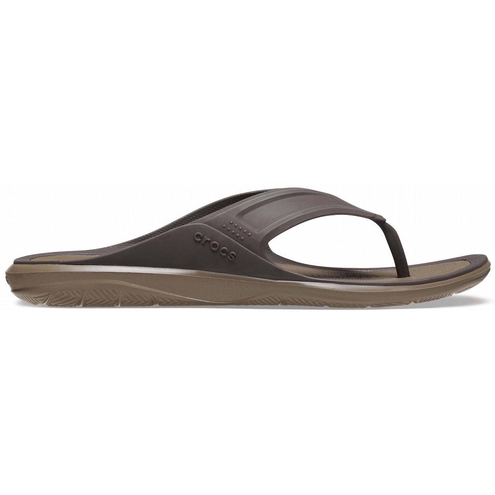 Crocs Swiftwater™ Wave Men Flip Flops Khaki | SHZWPL238
