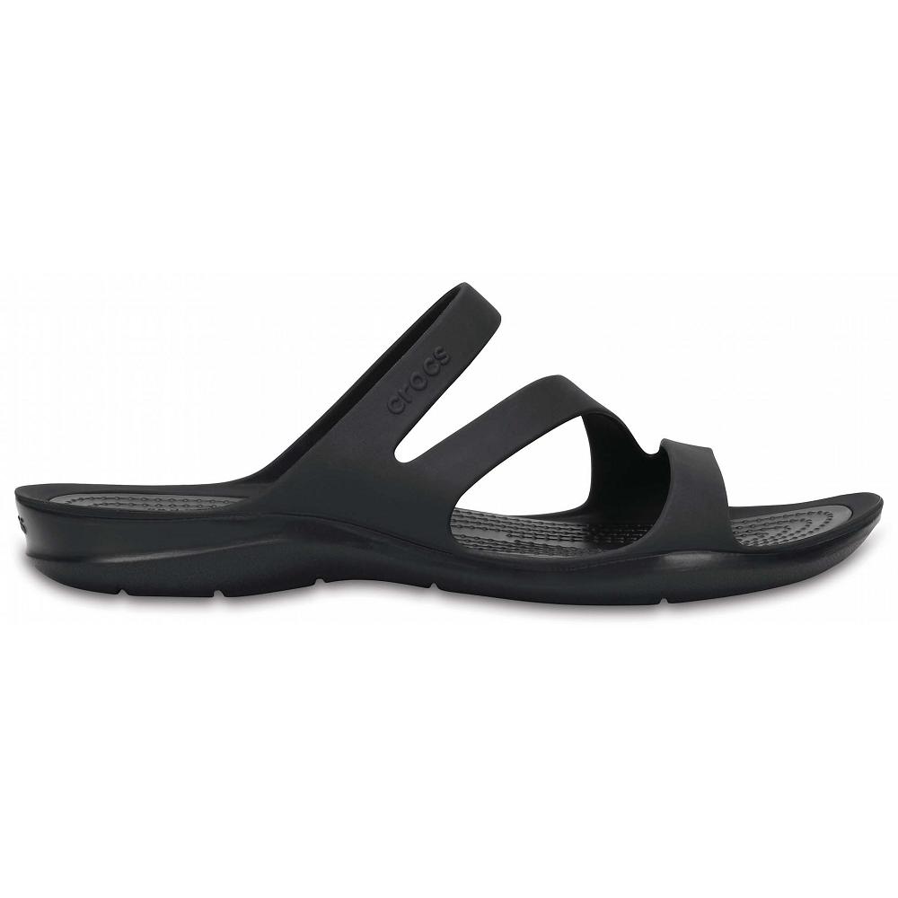 Crocs Swiftwater™ Women Slides Black | MQRHVW698
