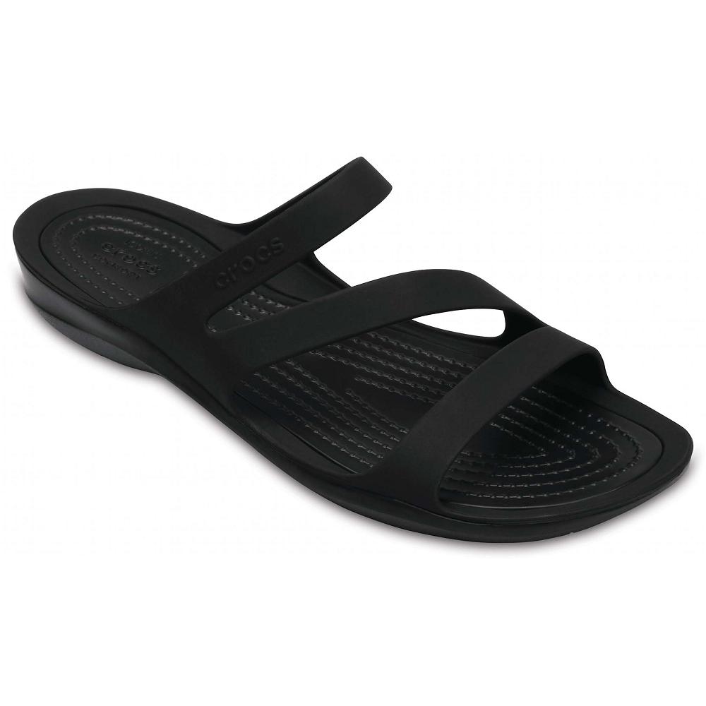 Crocs Swiftwater™ Women Slides Black | MQRHVW698