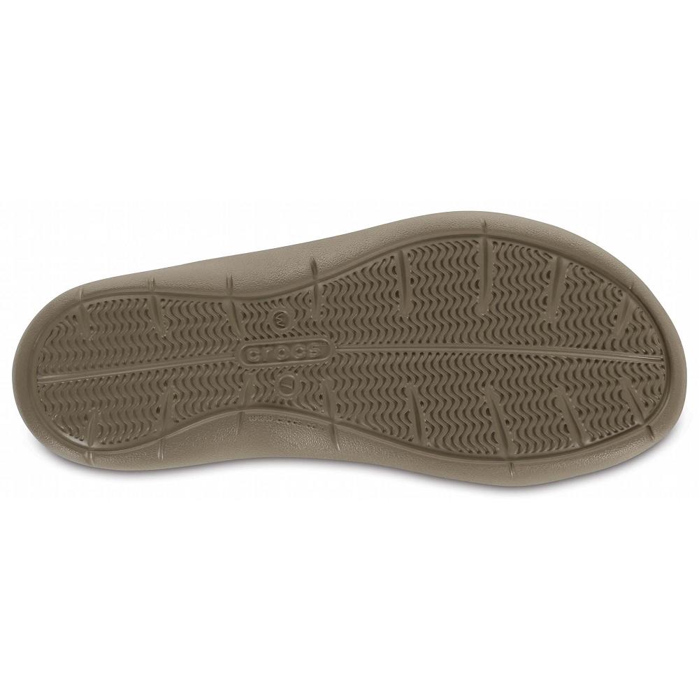 Crocs Swiftwater™ Women Slides Khaki | MHCVAD832