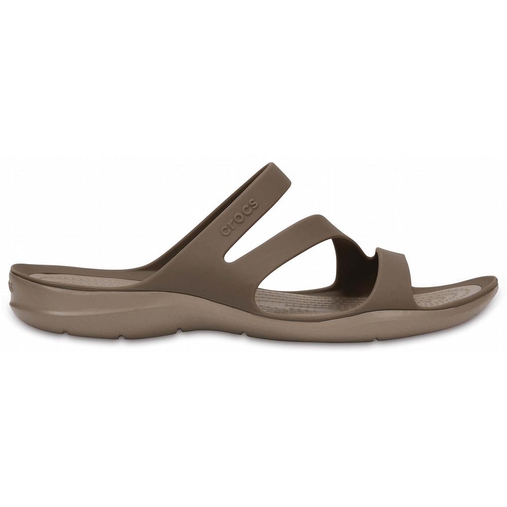 Crocs Swiftwater™ Women Slides Khaki | MHCVAD832