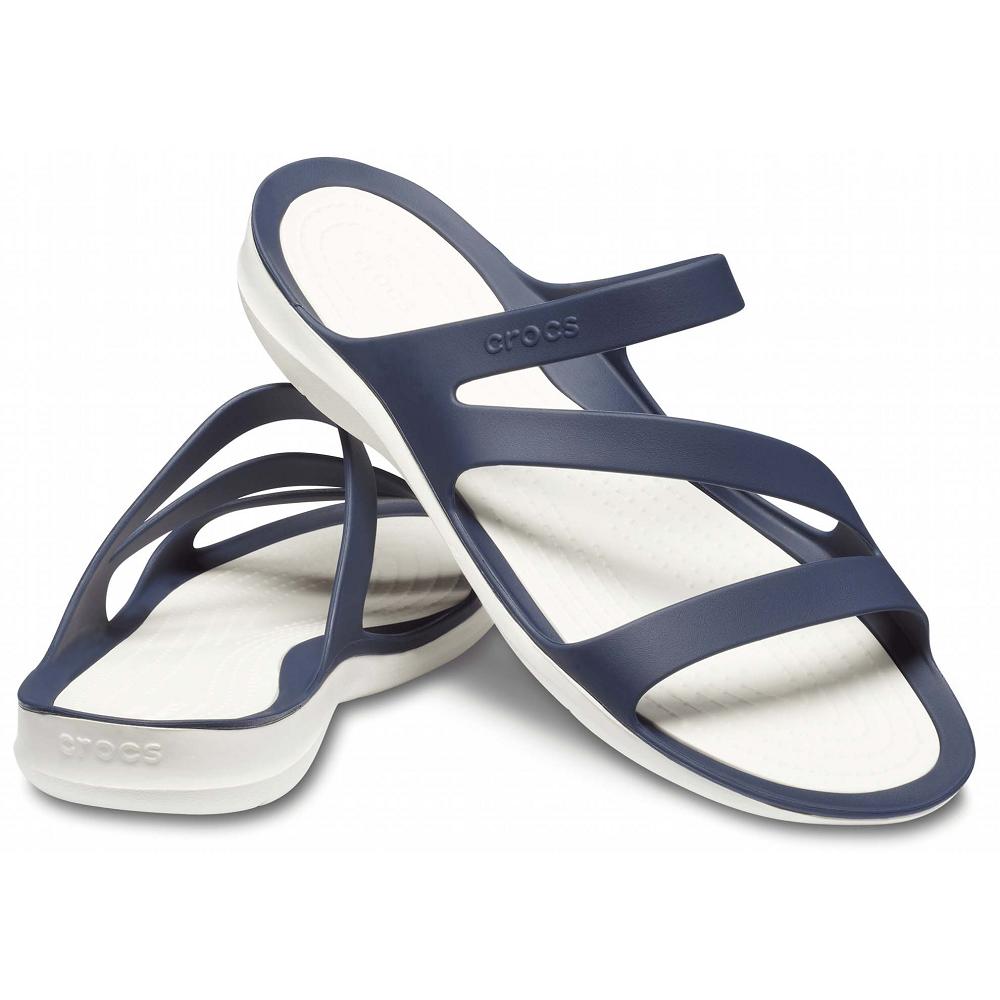 Crocs Swiftwater™ Women Slides Navy | BFYCNW634