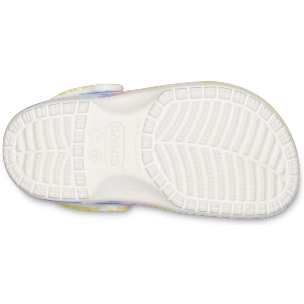 Crocs Toddler Classic TieNew Zealand -Dye Graphic Kids' Clogs White / Multicolor | OIWCRD103